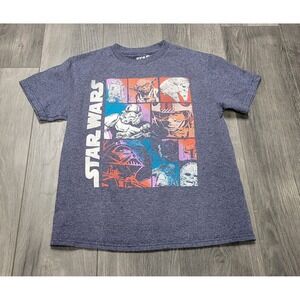 Boys Star Wars Multiple Characters T-shirt Size XS (6/7) Blue